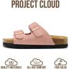 image:imageProject Cloud 100 Genuine Leather Kids Sandals  Natural Cork Footbed NonSlip Slides for Kids  Lightweight Boys amp Girls Sandals  WaterResistant Girls amp Boys SandalsPink Clay