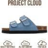 image:imageProject Cloud 100 Genuine Leather Kids Sandals  Natural Cork Footbed NonSlip Slides for Kids  Lightweight Boys amp Girls Sandals  WaterResistant Girls amp Boys SandalsDenim