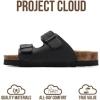 image:imageProject Cloud 100 Genuine Leather Kids Sandals  Natural Cork Footbed NonSlip Slides for Kids  Lightweight Boys amp Girls Sandals  WaterResistant Girls amp Boys SandalsBlack Leather