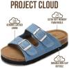 image:imageProject Cloud 100 Genuine Leather Kids Sandals  Natural Cork Footbed NonSlip Slides for Kids  Lightweight Boys amp Girls Sandals  WaterResistant Girls amp Boys SandalsDenim