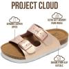 image:imageProject Cloud 100 Genuine Leather Kids Sandals  Natural Cork Footbed NonSlip Slides for Kids  Lightweight Boys amp Girls Sandals  WaterResistant Girls amp Boys SandalsRosegold Leather