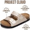 image:imageProject Cloud 100 Genuine Leather Kids Sandals  Natural Cork Footbed NonSlip Slides for Kids  Lightweight Boys amp Girls Sandals  WaterResistant Girls amp Boys SandalsGold Leather