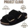 image:imageProject Cloud 100 Genuine Leather Kids Sandals  Non Slip and Lightweight Beach Sandals for Girls with Memory Foam Insole amp Cork Footbed Slides for Kids  Boys amp Girls Footwear Little SantoriniBlack Fur