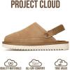 image:imageProject Cloud Kids Clogs Genuine Leather with Back Strap  Memory Foam amp Lightweight Slipon Boys and Girls Sandals with Adjustable Straps  NonSlip Clogs for Kids Sandals Little GoldstarWheat Suede