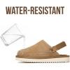 image:imageProject Cloud Kids Clogs Genuine Leather with Back Strap  Memory Foam amp Lightweight Slipon Boys and Girls Sandals with Adjustable Straps  NonSlip Clogs for Kids Sandals Little GoldstarWheat Suede