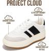 image:imageProject Cloud Kids Fashion Platform Sneakers 2026  Lightweight Memory Foam Insole Kids Shoes  Trendy Platform Kids Sneakers  Durable amp NonSlip Lace up Little NitaWhite