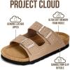 image:imageProject Cloud 100 Genuine Leather Kids Sandals  Natural Cork Footbed NonSlip Slides for Kids  Lightweight Boys amp Girls Sandals  WaterResistant Girls amp Boys SandalsLittle Venita Studded  Taupe Suede