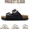image:imageProject Cloud 100 Genuine Leather Kids Sandals  Natural Cork Footbed NonSlip Slides for Kids  Lightweight Boys amp Girls Sandals  WaterResistant Girls amp Boys SandalsBlack Distressed