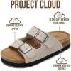 image:imageProject Cloud 100 Genuine Leather Kids Sandals  Natural Cork Footbed NonSlip Slides for Kids  Lightweight Boys amp Girls Sandals  WaterResistant Girls amp Boys SandalsCream Leather