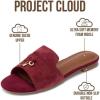 image:imageProject Cloud 100 Genuine Leather Sandals Women Dressy  NonSlip Womens Sandals with Memory Foam Insole Slides for Women Footwear  Lightweight Flat Sandals for Women 2026 CannesSangria