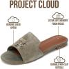 image:imageProject Cloud 100 Genuine Leather Sandals Women Dressy  NonSlip Womens Sandals with Memory Foam Insole Slides for Women Footwear  Lightweight Flat Sandals for Women 2026 CannesMatcha
