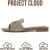 image:imageProject Cloud 100 Genuine Leather Sandals Women Dressy  NonSlip Womens Sandals with Memory Foam Insole Slides for Women Footwear  Lightweight Flat Sandals for Women 2026 CannesMatcha