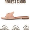 image:imageProject Cloud 100 Genuine Leather Sandals Women Dressy  NonSlip Womens Sandals with Memory Foam Insole Slides for Women Footwear  Lightweight Flat Sandals for Women 2026 CannesCherry Blossom