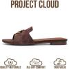 image:imageProject Cloud 100 Genuine Leather Sandals Women Dressy  NonSlip Womens Sandals with Memory Foam Insole Slides for Women Footwear  Lightweight Flat Sandals for Women 2026 CannesEspresso