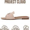 image:imageProject Cloud 100 Genuine Leather Sandals Women Dressy  NonSlip Womens Sandals with Memory Foam Insole Slides for Women Footwear  Lightweight Flat Sandals for Women 2026 CannesLatte