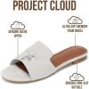 image:imageProject Cloud 100 Genuine Leather Sandals Women Dressy  NonSlip Womens Sandals with Memory Foam Insole Slides for Women Footwear  Lightweight Flat Sandals for Women 2026 CannesLondon Fog