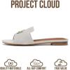 image:imageProject Cloud 100 Genuine Leather Sandals Women Dressy  NonSlip Womens Sandals with Memory Foam Insole Slides for Women Footwear  Lightweight Flat Sandals for Women 2026 CannesLondon Fog