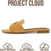 image:imageProject Cloud 100 Genuine Leather Sandals Women Dressy  NonSlip Womens Sandals with Memory Foam Insole Slides for Women Footwear  Lightweight Flat Sandals for Women 2026 CannesTurmeric