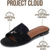 image:imageProject Cloud 100 Genuine Leather Sandals Women Dressy  NonSlip Womens Sandals with Memory Foam Insole Slides for Women Footwear  Lightweight Flat Sandals for Women 2026 CannesBlack