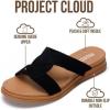 image:imageProject Cloud 100 Genuine Leather Womens Sandals  Easy Slip On Low Wedge Mule Sandals for Women 2026 with Plush Cushioned Insole  Lightweight amp Non Slip Womens Slides for Women Footwear NinaBlack Suede