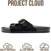 image:imageProject Cloud 100 Genuine Leather Womens Sandals Comfortable Plush amp Soft Insole Sandals Women  NonSlip Flat Sandals for Women 2026  Lightweight Womens Slides DAINTYBlack Suede