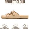 image:imageProject Cloud 100 Genuine Leather Womens Sandals Comfortable Plush amp Soft Insole Sandals Women  NonSlip Flat Sandals for Women 2026  Lightweight Womens Slides DAINTYSand Suede