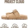 image:imageProject Cloud 100 Genuine Leather Womens Sandals Comfortable amp NonSlip Slides for Women  Plush amp Soft Insole Ladies Sandals Women Footwear LanuraBeige Suede