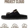 image:imageProject Cloud 100 Genuine Leather Womens Sandals Comfortable amp NonSlip Slides for Women  Plush amp Soft Insole Ladies Sandals Women Footwear LanuraBlack Suede
