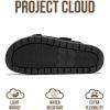 image:imageProject Cloud 100 Genuine Leather Womens Sandals Comfortable amp NonSlip Slides for Women  Plush amp Soft Insole Ladies Sandals Women Footwear LanuraBlack Suede
