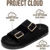 image:imageProject Cloud 100 Genuine Leather Womens Sandals Comfortable amp NonSlip Slides for Women  Plush amp Soft Insole Ladies Sandals Women Footwear LanuraBlack Suede