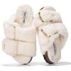 image:imageProject Cloud 100 Genuine Leather Kids Sandals  Natural Cork Footbed NonSlip Slides for Kids  Lightweight Boys amp Girls Sandals  WaterResistant Girls amp Boys SandalsOff White Fur