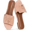image:imageProject Cloud 100 Genuine Leather Sandals Women Dressy  NonSlip Womens Sandals with Memory Foam Insole Slides for Women Footwear  Lightweight Flat Sandals for Women 2026 CannesCherry Blossom