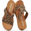 image:imageProject Cloud 100 Genuine Leather Womens Sandals  Easy Slip On Low Wedge Mule Sandals for Women 2026 with Plush Cushioned Insole  Lightweight amp Non Slip Womens Slides for Women Footwear NinaLeopard
