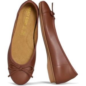 image:imageProject Cloud Ballet Flats for Women Shoes  Memory Foam Insole and Lightweight Mary Jane Flats  NonSlip and Comfortable Womens Shoes AshleyChoco Brown