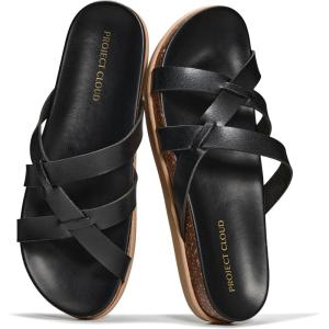 image:imageProject Cloud Summer Slides for Women 2026 with Plush and Soft Insole Womens Sandals Comfortable  NonSlip and Lightweight Sandals Women Footwear LassoBlack