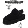 image:imageProject Cloud Genuine Suede Slippers for Women Indoor amp Outdoor Disquette Womens Sandals Memory Foam Clogs for Women Shoes  Fur WaterResistant House Shoes for Women Footwear SlingyBlack