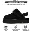 image:imageProject Cloud Genuine Suede Slippers for Women Indoor amp Outdoor Disquette Womens Sandals Memory Foam Clogs for Women Shoes  Fur WaterResistant House Shoes for Women Footwear SlingyBlack