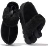 image:imageProject Cloud Genuine Suede Slippers for Women Indoor amp Outdoor Disquette Womens Sandals Memory Foam Clogs for Women Shoes  Fur WaterResistant House Shoes for Women Footwear SlingyBlack
