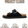 image:imageProject Cloud Platform Summer Sandals for Women 2026  Comfortable and Adjustable Straps Summer Slides  NonSlip Casual Womens SandalsSharl 2  Black Suede