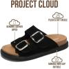 image:imageProject Cloud Platform Summer Sandals for Women 2026  Comfortable and Adjustable Straps Summer Slides  NonSlip Casual Womens SandalsSharl 2  Black Suede