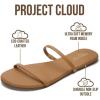 image:imageProject Cloud Summer Sandals for Women 2026  Memory Foam Insole and EcoCrafted Leather Beach Flip Flops for Women  Non Slip and Lightweight Double Strap Womens Sandals TransitionCamel