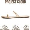 image:imageProject Cloud Summer Sandals for Women 2026  Memory Foam Insole and EcoCrafted Leather Beach Flip Flops for Women  Non Slip and Lightweight Double Strap Womens Sandals TransitionDark Gold