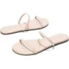 image:imageProject Cloud Summer Sandals for Women 2026  Memory Foam Insole and EcoCrafted Leather Beach Flip Flops for Women  Non Slip and Lightweight Double Strap Womens Sandals TransitionBeige Patent