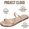 image:imageProject Cloud Summer Sandals for Women 2026  Memory Foam Insole and EcoCrafted Leather Beach Flip Flops for Women  Non Slip and Lightweight Double Strap Womens Sandals TransitionRose Gold