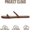 image:imageProject Cloud Summer Sandals for Women 2026  Memory Foam Insole and EcoCrafted Leather Beach Flip Flops for Women  Non Slip and Lightweight Double Strap Womens Sandals TransitionWhiskey