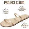 image:imageProject Cloud Summer Sandals for Women 2026  Memory Foam Insole and EcoCrafted Leather Beach Flip Flops for Women  Non Slip and Lightweight Double Strap Womens Sandals TransitionGold