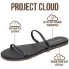 image:imageProject Cloud Summer Sandals for Women 2026  Memory Foam Insole and EcoCrafted Leather Beach Flip Flops for Women  Non Slip and Lightweight Double Strap Womens Sandals TransitionBlack