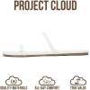 image:imageProject Cloud Summer Sandals for Women 2026  Memory Foam Insole and EcoCrafted Leather Beach Flip Flops for Women  Non Slip and Lightweight Double Strap Womens Sandals TransitionWhite