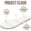 image:imageProject Cloud Summer Sandals for Women 2026  Memory Foam Insole and EcoCrafted Leather Beach Flip Flops for Women  Non Slip and Lightweight Double Strap Womens Sandals TransitionWhite
