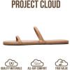image:imageProject Cloud Summer Sandals for Women 2026  Memory Foam Insole and EcoCrafted Leather Beach Flip Flops for Women  Non Slip and Lightweight Double Strap Womens Sandals TransitionTaupe Pu